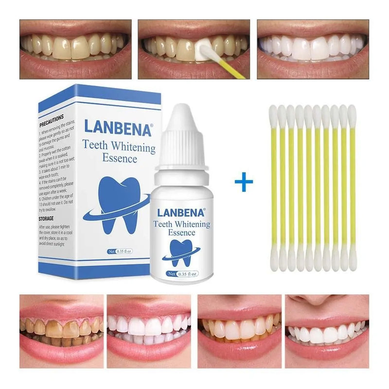 Lanbena 10ml pó de essência para clareamento dental.