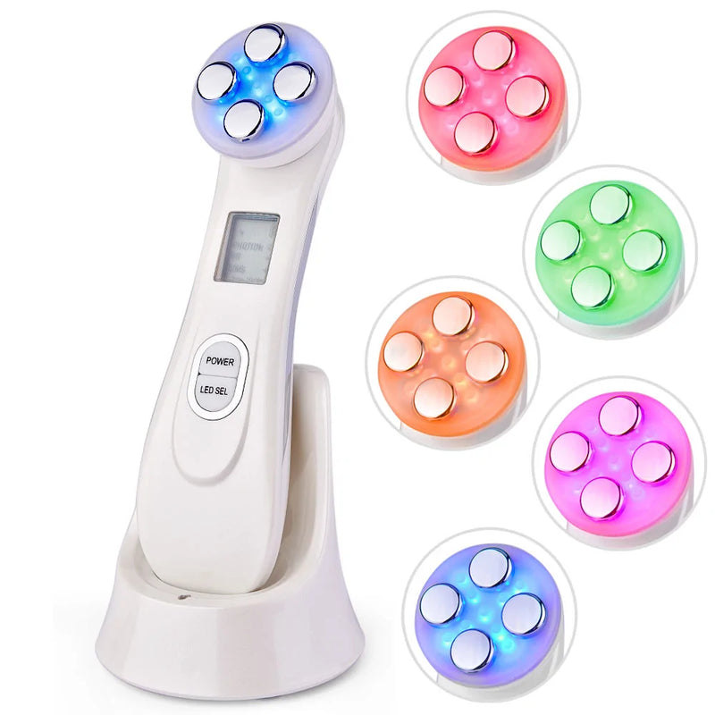 Dispositivo de rejuvenescimento facial RF EMS LED Photon, para tratamento de acne e rugas