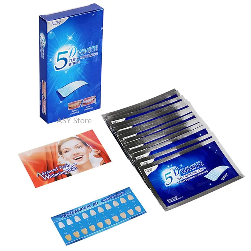 Tiras de clareamento de dentes em gel Kit dental de dente branco.