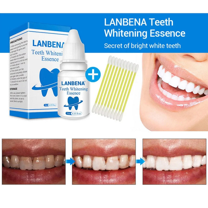 Lanbena 10ml pó de essência para clareamento dental.