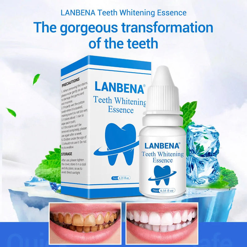 Lanbena 10ml pó de essência para clareamento dental.